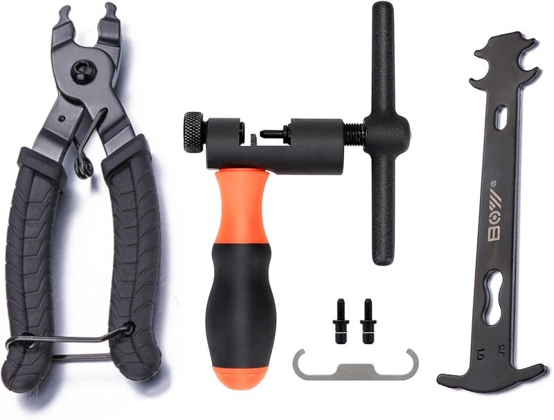 SONZUIA Universal Bike Chain Tool Kit with Bike Breaker Main Chain Pliers Chain Checker for Road MTB Bike 1-13 Speed Chain Disassemble Chain Splitter and Breaker - Image 1